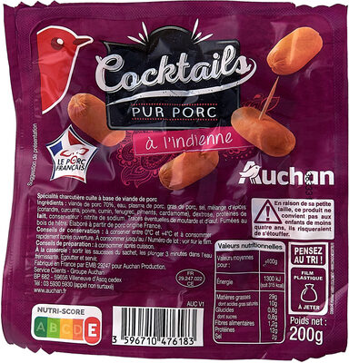 Cocktails à l'indienne pur porc