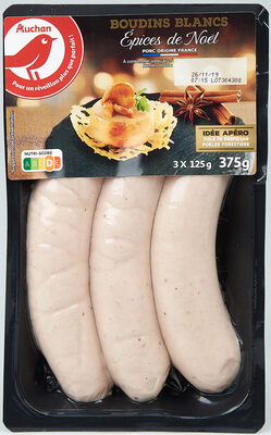 Boudin blanc aux épices de noël