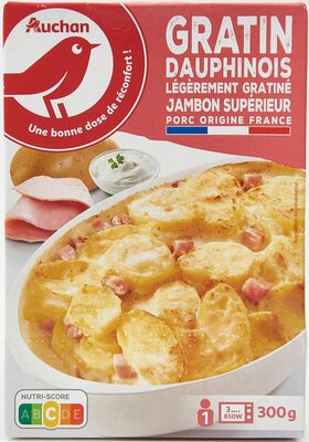 Gratin dauphinois légèrement gratiné jambon supérieur