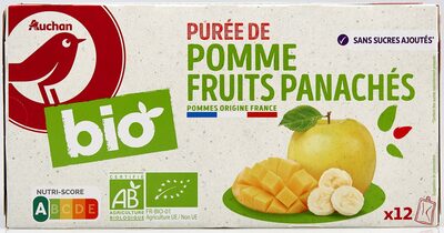 Purée pomme fruits bio panaches gourdes 12x90g