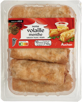 RECETTE D'ASIEnems volaille menthe sauce nuoc mam10 nems + 2 sachets de sauce