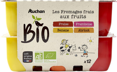 FROM FRAIS FRUITS BIOabricot, banane, fraise, framboise