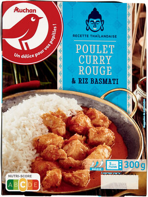 Cuisine de Thaïlande Poulet curry rouge et riz basmati