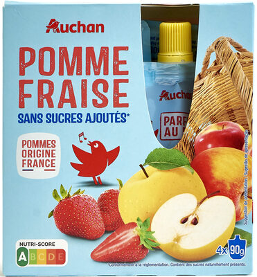 Pomme Fraise Sans sucres ajoutés**Conformément à la règlementation. Contient des sucres naturellement présents.