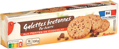 Galettes bretonnes pur beurre aux pépites de chocolat