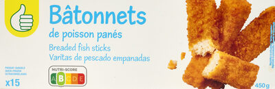 Bâtonnets de poisson panes