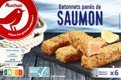 Bâtonnets panés de saumon