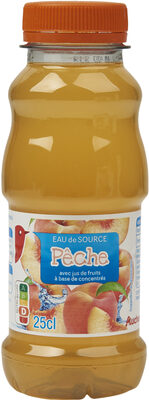 Eau de source pêche - avec jus de fruits à base de concentrés