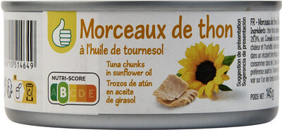 Morceaux de thon à l huile de tournesol