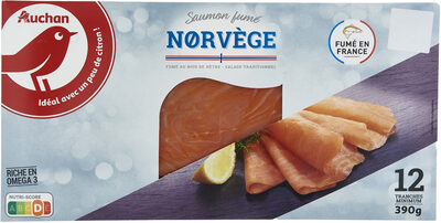 saumon fumé Norvège fumé au bois de hêtre – salage traditionnel12 tranches minimum