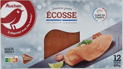 saumon fumé Ecosse fumé au bois de hêtre – salage traditionnel12 tranches minimum