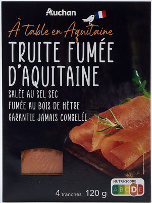 Truite Fumée d'Aquitaine - salée au sel sec - fumée au bois de hêtre