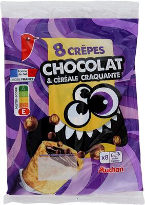 8 crêpes Fourrage Chocolat et céréales craquantes