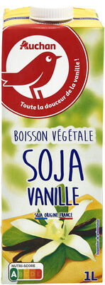 Boisson Soja vanillepicto : Soja origine FrancePicto : Agiter avant de servirPicto : Auchan Votre pause végétal !