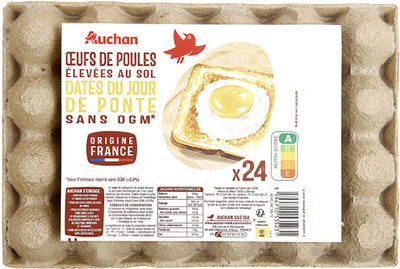 Oeufs de poules elevees au soldates du jour de pontesans ogm*x24