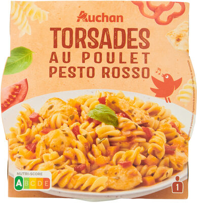 Torsades au poulet pesto rosso