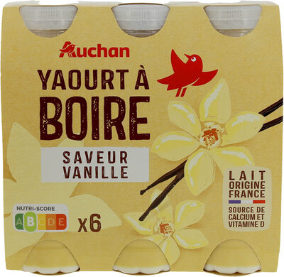 Yaourts à boire saveur vanille