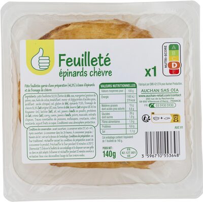 Feuilleté épinards chèvre