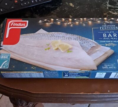 Filets de bar avec peau