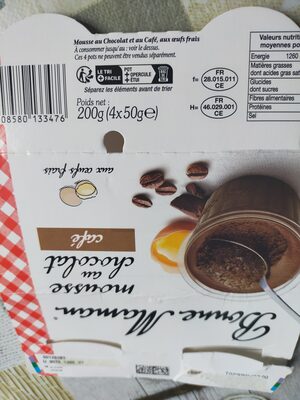 Mousse au chocolat café