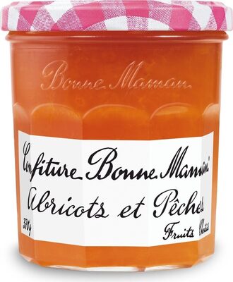 Bonne Maman - Apricot and Peach French Jam, 13oz (370g) Jar