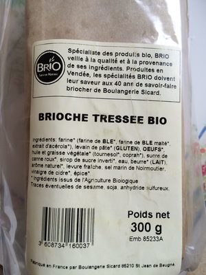 Brioche tressée bio