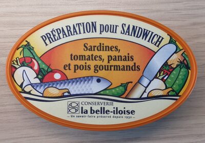 Préparation pour sandwich  Sardines, tomates, panais et pois gourmands