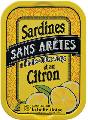 Sardines sans arêtes à l'huile d'olive et au citron
