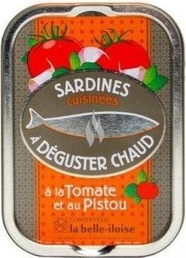 Sardines cuisinées à déguster chaud à la tomate et au pistou