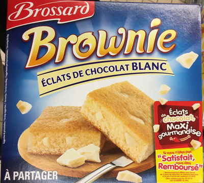 Brownie éclats de chocolat blanc à partager