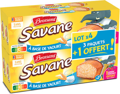 Brossard - lot de 3 savane pocket x 7 yaourt + 1 paquet offert - 840gr