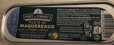 Filets de maquereaux marinés au citron et au basilic