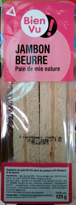 Jambon beurre - Pain de mie nature