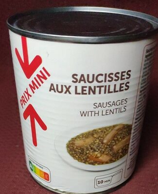 Saucisses aux lentilles