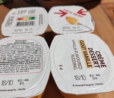 Crème dessert goût vanille