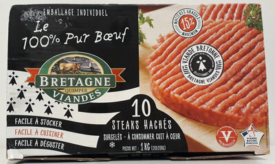Le 100% Pur Bœuf - 10 steaks hachés surgelés