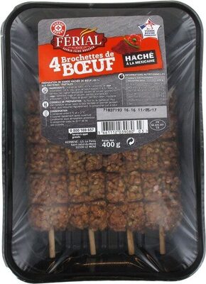 Brochettes de boeuf haché à la mexicaine x 4