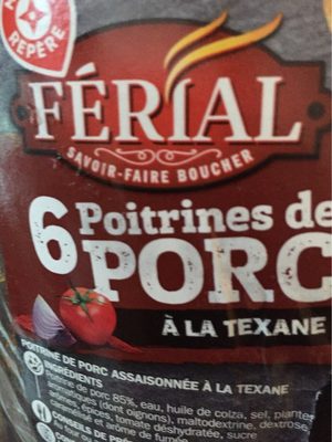 Poitrine de porc a la texane