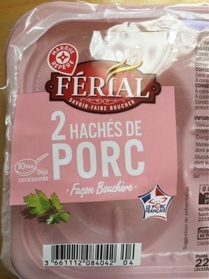 2 hachés de porc