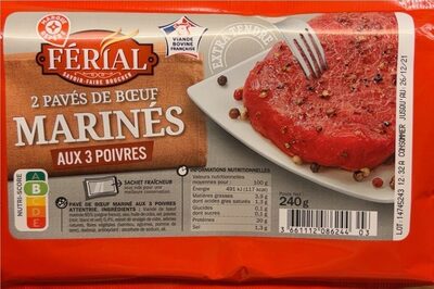 Pave boeuf aux 3 poivres Ferial Viande bovine francaise