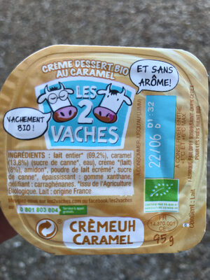 Crème dessert bio au caramel
