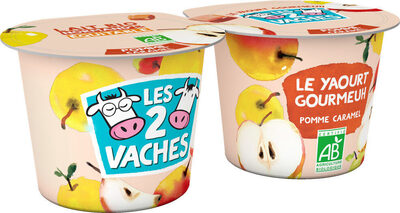 LES 2 VACHES GOURMEUH POMME CARAMEL 115X2