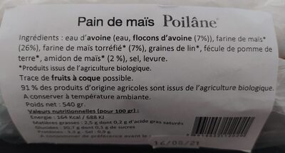Pain de maïs Poilâne