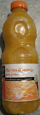 Pur jus d'orange sans pulpe