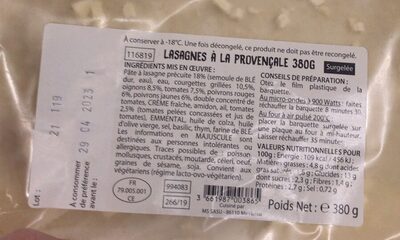 Lasagne a la provencale