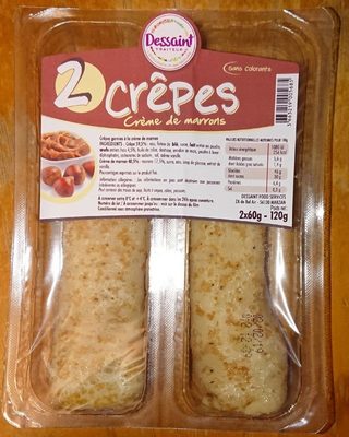 2 crêpes crème de marrons