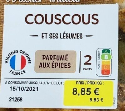 Couscous Poulet Merguez Légumes