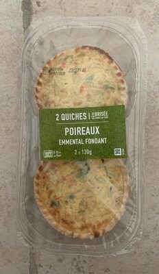 2 Quiche poireaux emmental fondant