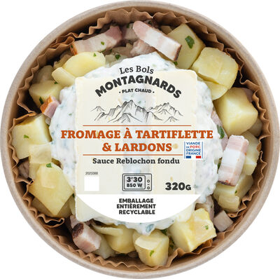 Fromage à tartiflette & lardons, sauce Reblochon fondu