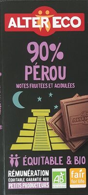 Chocolat noir Pérou 90%
